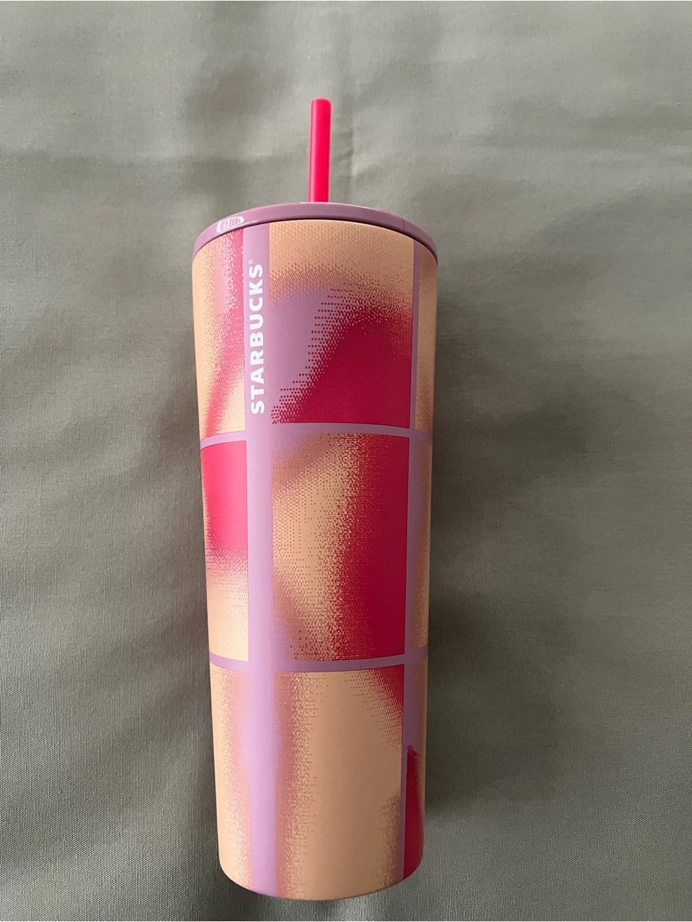 New 2025 Starbucks Geometric Airbrush 24oz Cold Cup